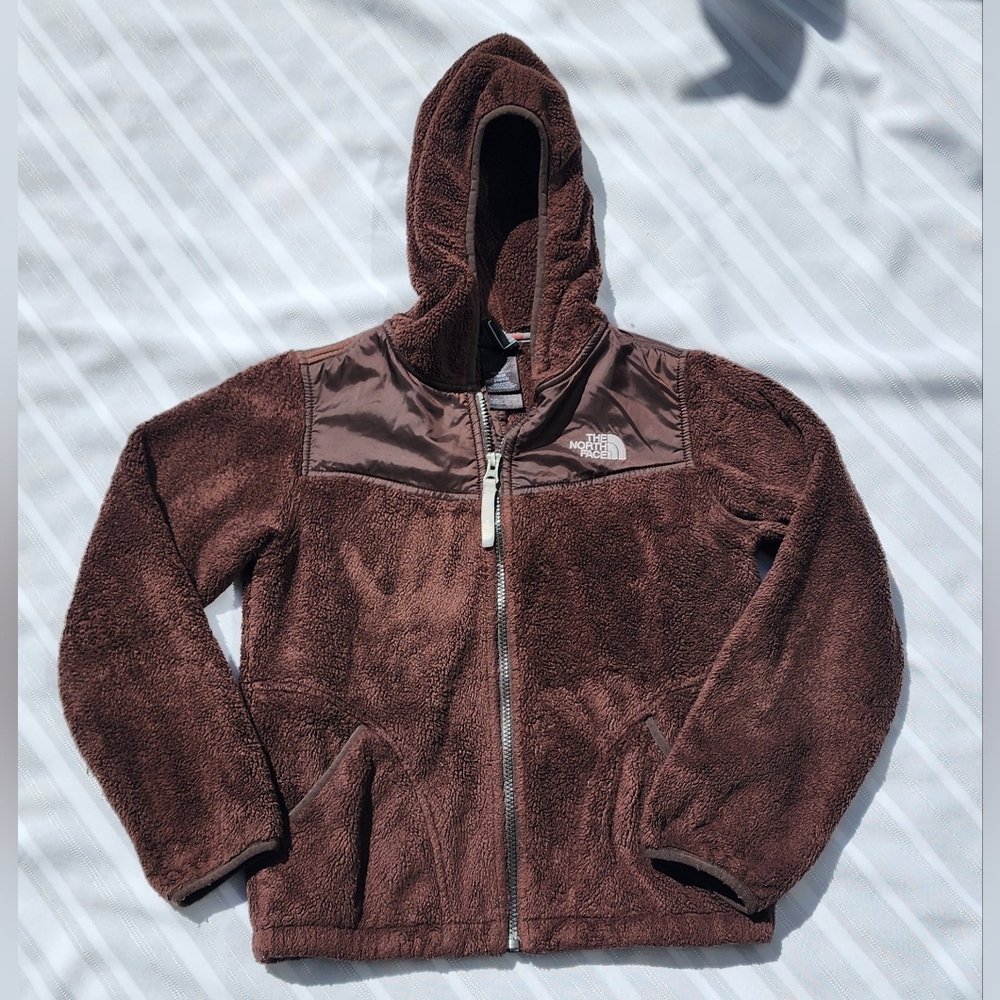 The North Face Jacket Fleece Brown Teddy Bear Girl's SZ M 10/12